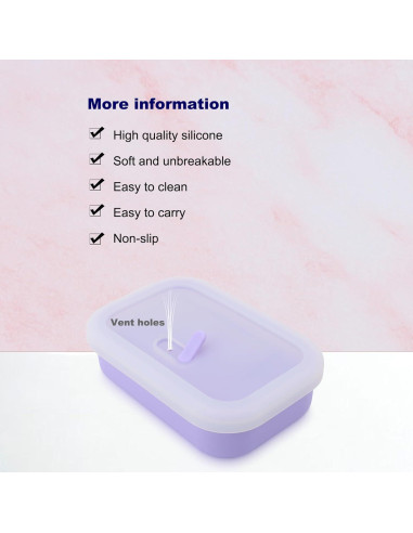 Estuche de Jabón de Viaje HAYSNA Grande Púrpura a Prueba de Fugas