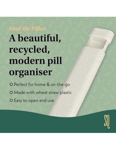 Organizador de Pastillas Pilar - 7 Días - Blanco Roto - BPA Free