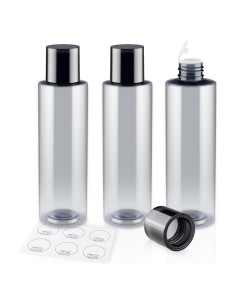 Botellas de Viaje Reutilizables ZEJIA 200ml 3 Piezas Gris