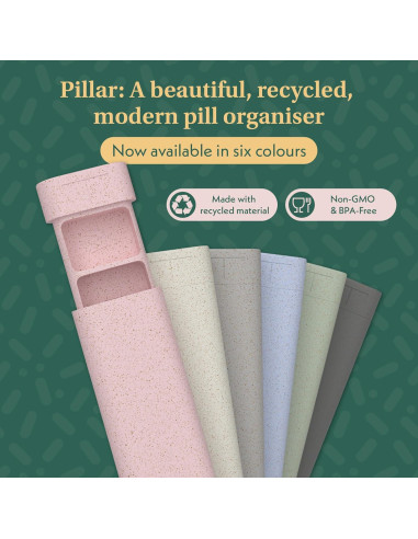 Organizador de Pastillas Pilar - 7 Días - Blanco Roto - BPA Free