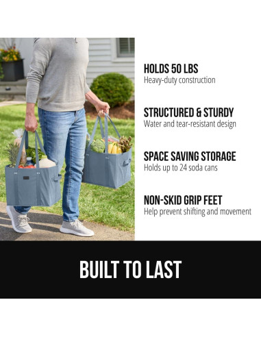 Bolsas de Compras Reutilizables Gorilla Grip 33x25.4x27.9 cm