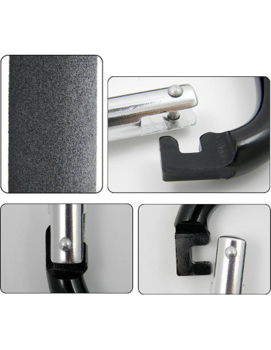 Ganchos para Cochecito BanYakong 2 Pcs Aluminio Negro 15.88 kg