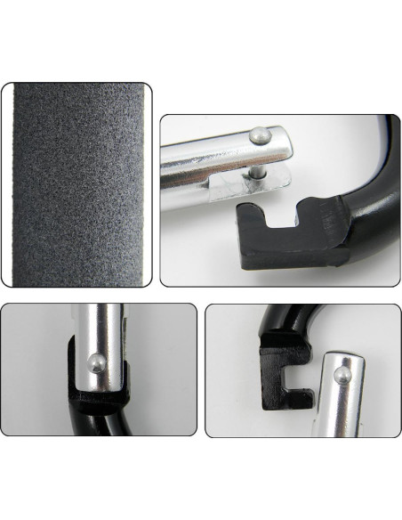 Ganchos para Cochecito BanYakong 2 Pcs Aluminio Negro 15.88 kg