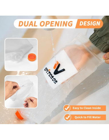 Bolsa de Agua 2L WITOROR TPU Colapsable y Ligera para Camping