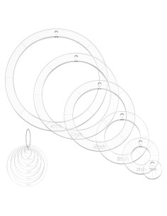 Plantillas Acrílicas Circulares NBEADS 6 Pcs para Acolchado