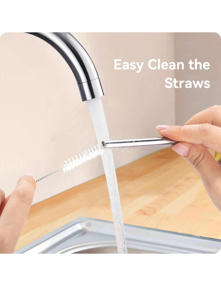 Popotes de Acero Inoxidable Prurex 30oz con Puntas de Silicona