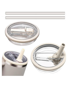 Tapa de repuesto con popote Alstbuti para vaso 40 oz Crema