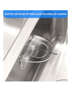 Soporte para Cepillo de Platos FEATCH Acrílico Transparente 2