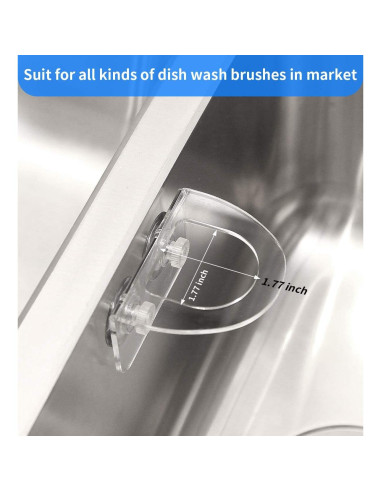 Soporte para Cepillo de Platos FEATCH Acrílico Transparente