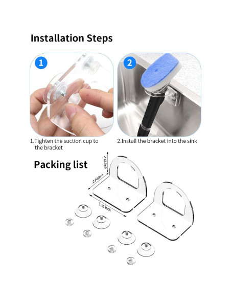 Soporte para Cepillo de Platos FEATCH Acrílico Transparente