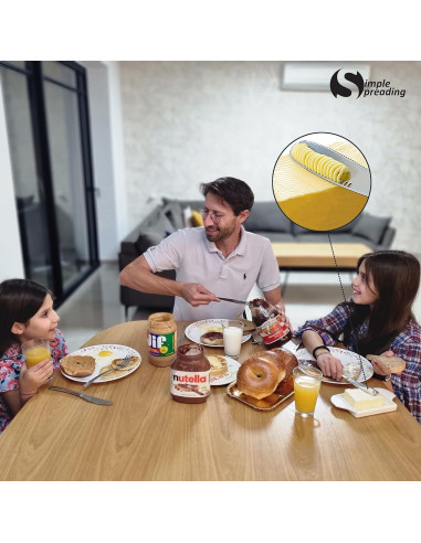 Cuchillo para Mantequilla Simple Spreading 3 en 1 Acero Inoxidable