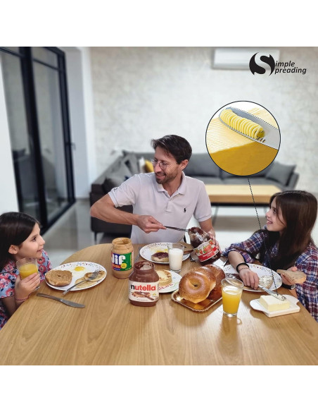 Cuchillo para Mantequilla Simple Spreading 3 en 1 Acero Inoxidable