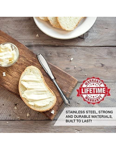 Cuchillo para Mantequilla Simple Spreading 3 en 1 Acero Inoxidable