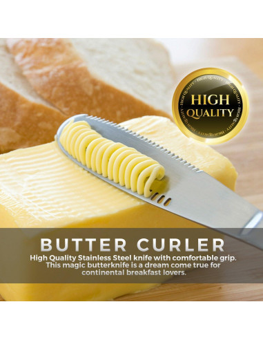 Cuchillo para Mantequilla Simple Spreading 3 en 1 Acero Inoxidable