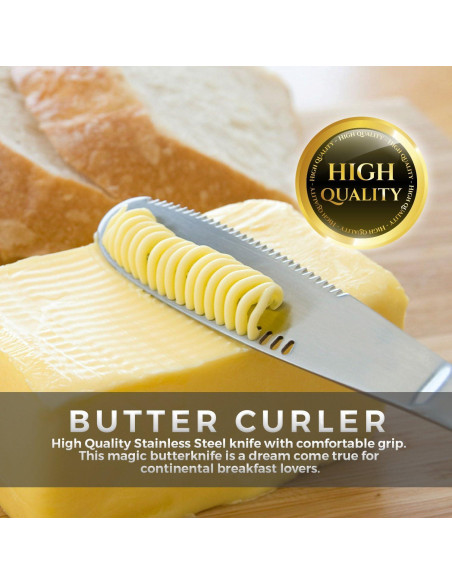 Cuchillo para Mantequilla Simple Spreading 3 en 1 Acero Inoxidable