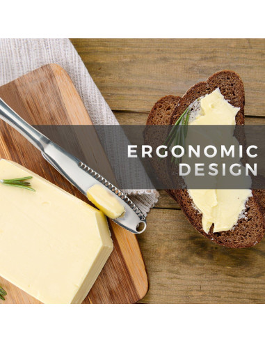 Cuchillo para Mantequilla Simple Spreading 3 en 1 Acero Inoxidable