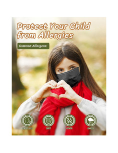 Mascarillas desechables FriCARE para niños 4 capas negro 50 unidades 2