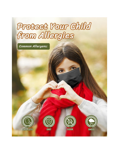 Mascarillas desechables FriCARE para niños 4 capas negro 50 unidades