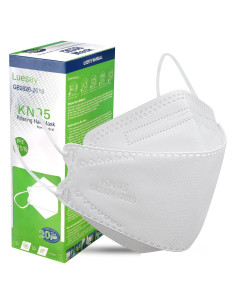 Mascarillas KN95 desechables Luesay - Paquete de 20 blancas