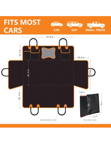 Funda de Asiento para Perros HUOHUOCN Impermeable 132x63.5cm