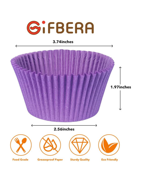 Forros para Cupcakes Jumbo GiFBERA 400 Unidades Multicolor