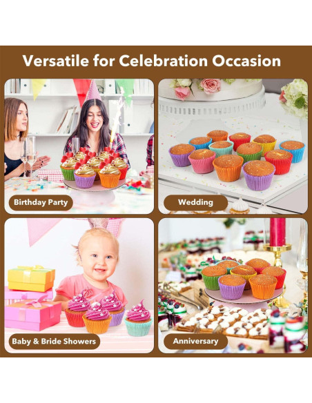 Forros para Cupcakes Jumbo GiFBERA 400 Unidades Multicolor
