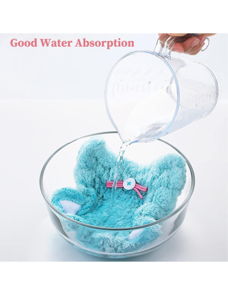 Toalla de Microfibra para Cabello Mdoahny - Gato Azul y Rosa