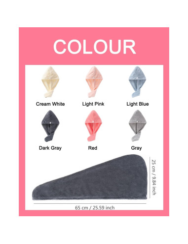 Toalla de Microfibra Lumimi 6 Piezas Secado Rápido 25x65cm