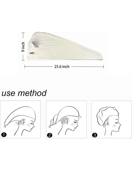 Toalla de Cabello Microfibra SISITEN Azul y Rosa 65x25cm