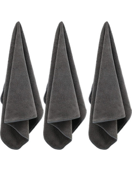 Toallas de Secado Rápido Microfibra POLYTE 8 Unidades 40x74cm Gris