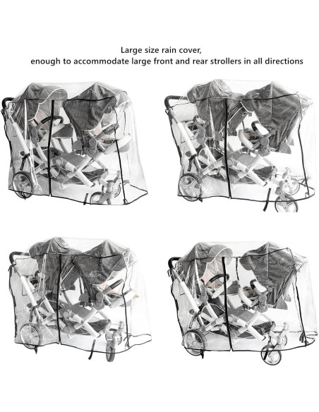 Cubierta de Lluvia Universal para Cochecito Doble A02-BIG