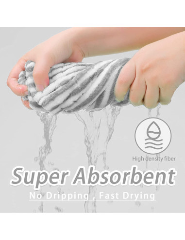 Gorro de toalla de microfibra SHxxyljh para cabello - 2 unidades