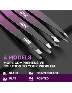 Juego de Pinzas Profesionales LY - Kit 4PC Acero Inoxidable 2