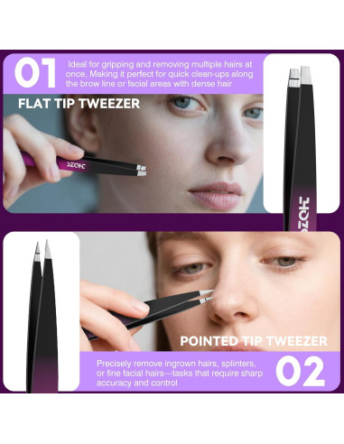 Juego de Pinzas Profesionales LY - Kit 4PC Acero Inoxidable