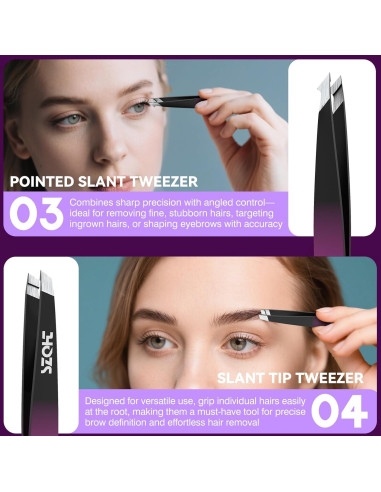 Juego de Pinzas Profesionales LY - Kit 4PC Acero Inoxidable