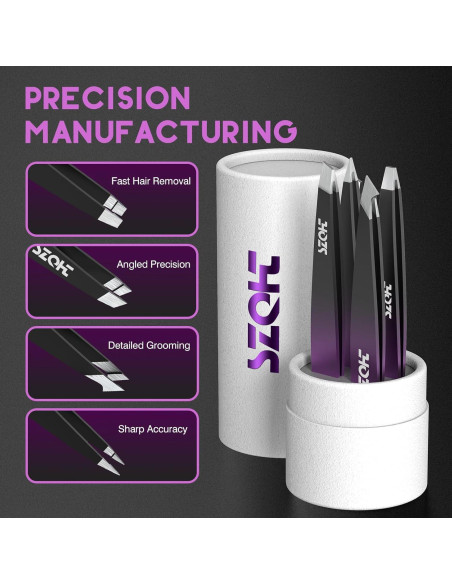 Juego de Pinzas Profesionales LY - Kit 4PC Acero Inoxidable