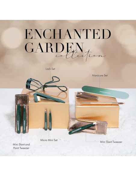 Juego de Mini Pinzas Tweezerman Enchanted Garden - Cejas