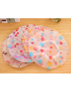 Gorros de Ducha Reutilizables AKOAK 5 Piezas Estampados 2