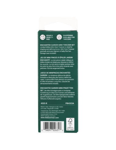 Juego de Mini Pinzas Tweezerman Enchanted Garden - Cejas