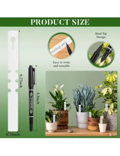200 Etiquetas de Plástico para Plantas Chyaya con Bolígrafo 2