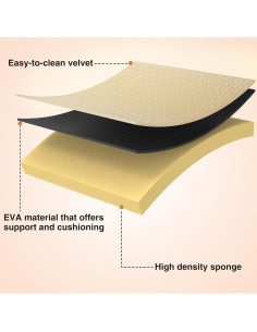 Escalera para Perros Malomatt 4 Pasos Beige 50cm Antideslizante 2