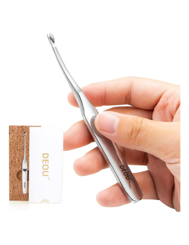 Empujador de Cutículas DEOU Acero Inoxidable Profesional 11.5cm