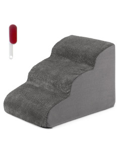Rampas para Perros Giantex 3 Escalones Antideslizantes Gris