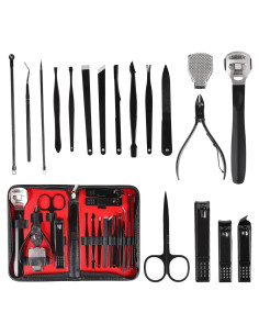 Kit de Manicura y Pedicura 18 en 1 BENLEEDUO Acero Inoxidable