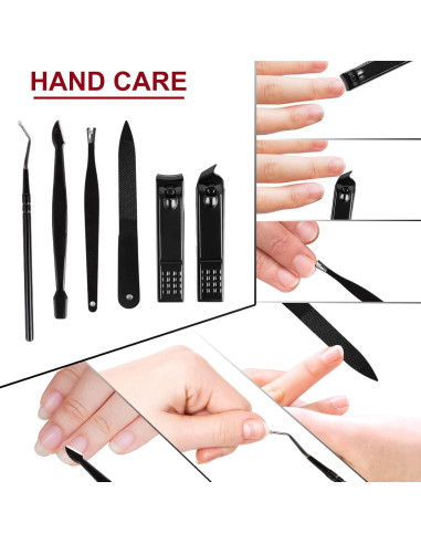 Kit de Manicura y Pedicura 18 en 1 BENLEEDUO Acero Inoxidable