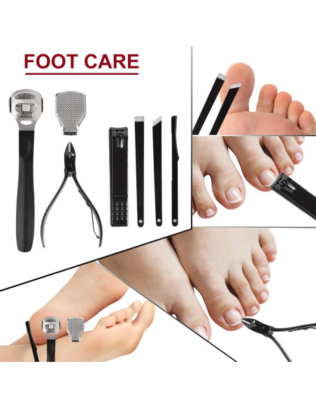 Kit de Manicura y Pedicura 18 en 1 BENLEEDUO Acero Inoxidable