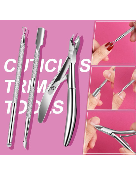 Kit de Manicura y Pedicura TsMADDTs 13PCS Rosa