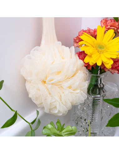 Cepillo de Baño EcoPouf EcoTools - 2 Unidades, Mango Largo, Ecológico