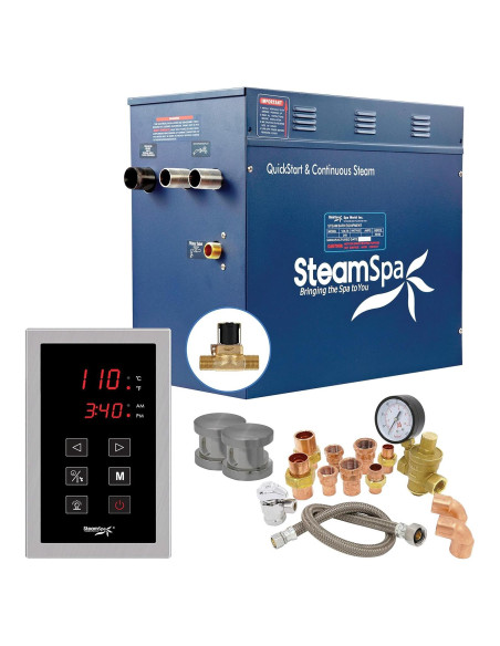 Generador de Vapor SteamSpa 12kW con Control Táctil y Drenaje Automático