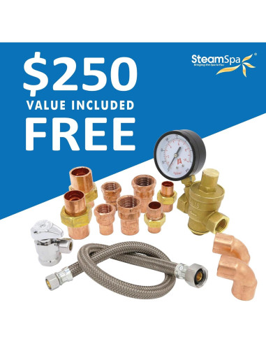 Generador de Vapor SteamSpa 12kW con Control Táctil y Drenaje Automático